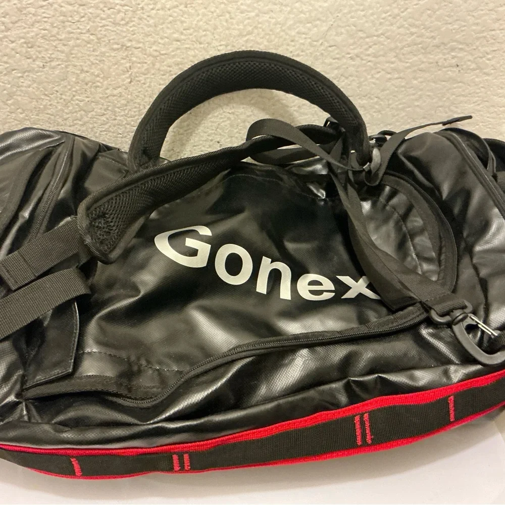 Gonex 60L Outdoor Duffel Black and Red Bag